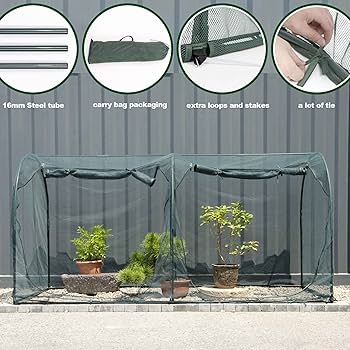 Amazon.com : Large Tunnel 8.2'x4' Plant Netting Cover 4FT